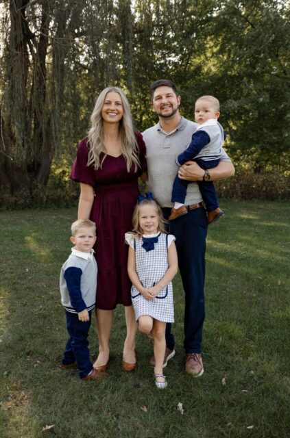 Andy, Hayley, Mila, Brooks, and Hudson Hugeback