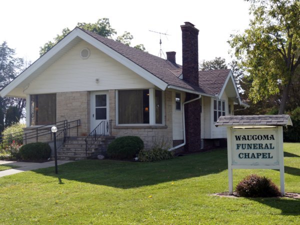 Inside the Waucoma funeral home chapel